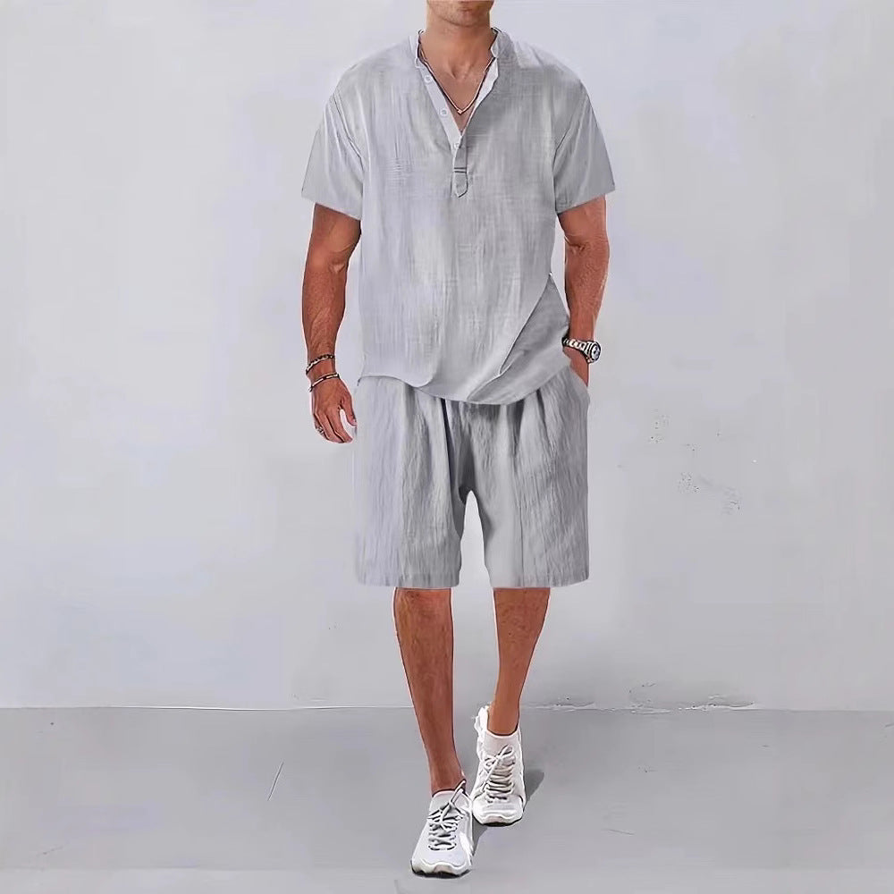 Men Casual Relaxed Fit Linen Set Lune London