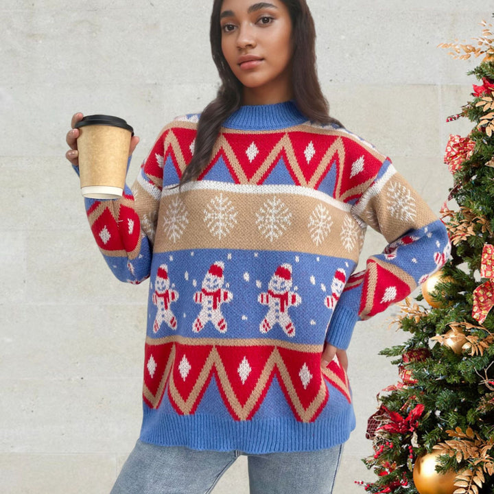 Lune London festive knitted sweater for ladies with winter patterns