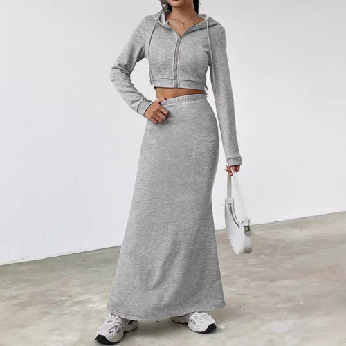 Lune London women's hoodie set and maxi skirt