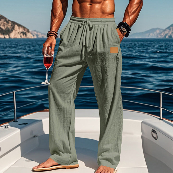 Casual beach pants for men with elastic waist and side pockets Lune London