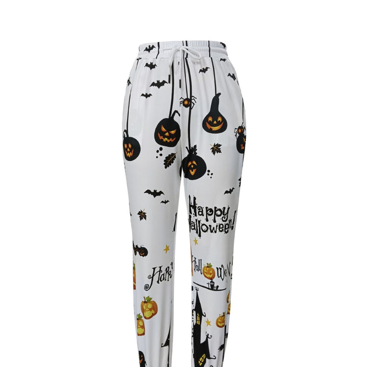 Women Casual Printed Pants with Autumn Pattern Lune London