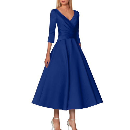 Ladies Elegant Midi Wrap Dress Lune London