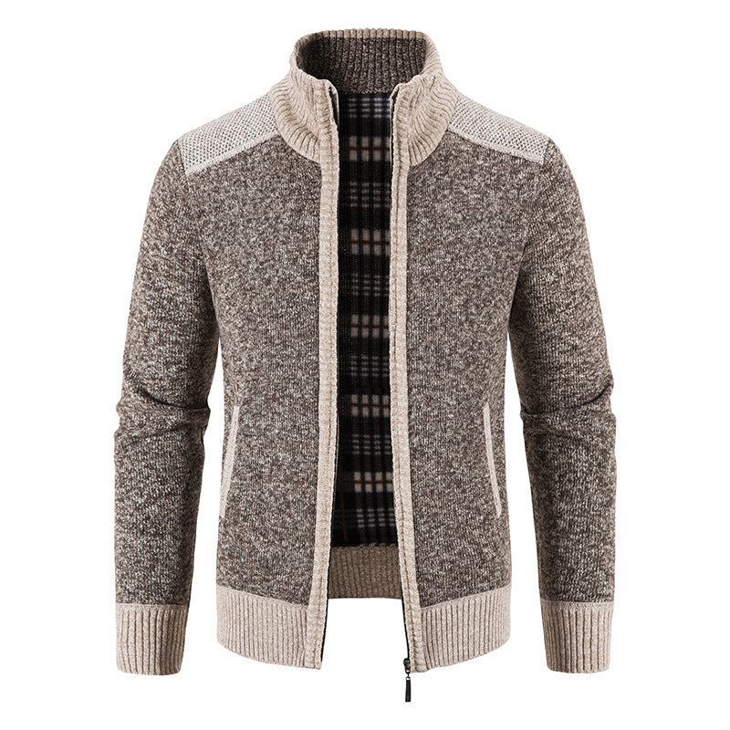 Men's knit jacket with modern zipper Lune London