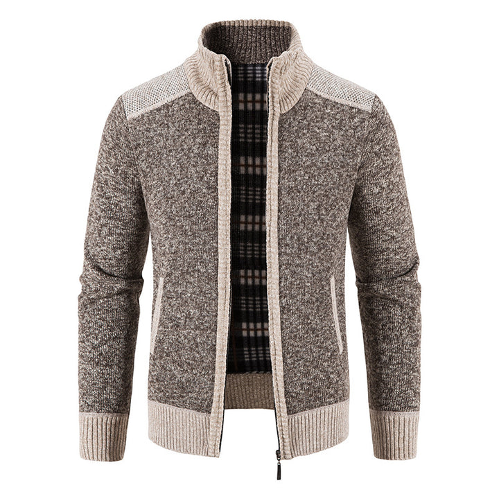 Men's knit jacket with modern zipper Lune London