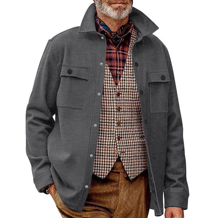 Flannel shirt for men with two chest pockets Lune London