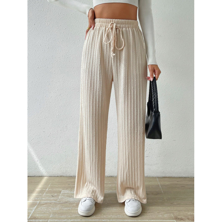 Comfortable casual pants for women in ribbed design Lune London