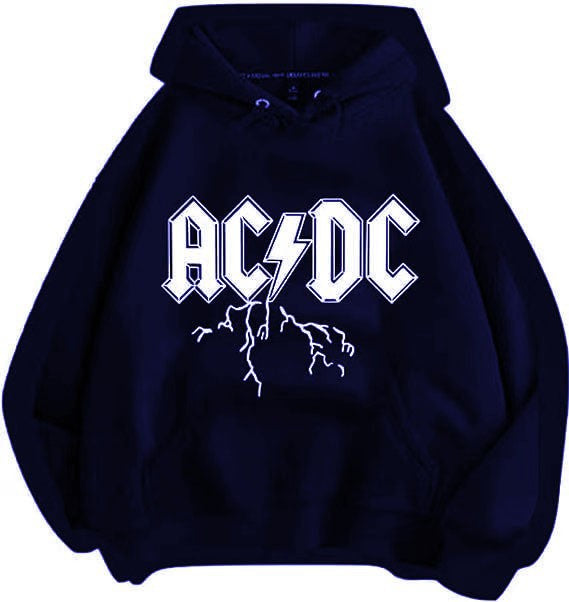 Women's hoodie with large band logo and kangaroo pocket Chic & Stil