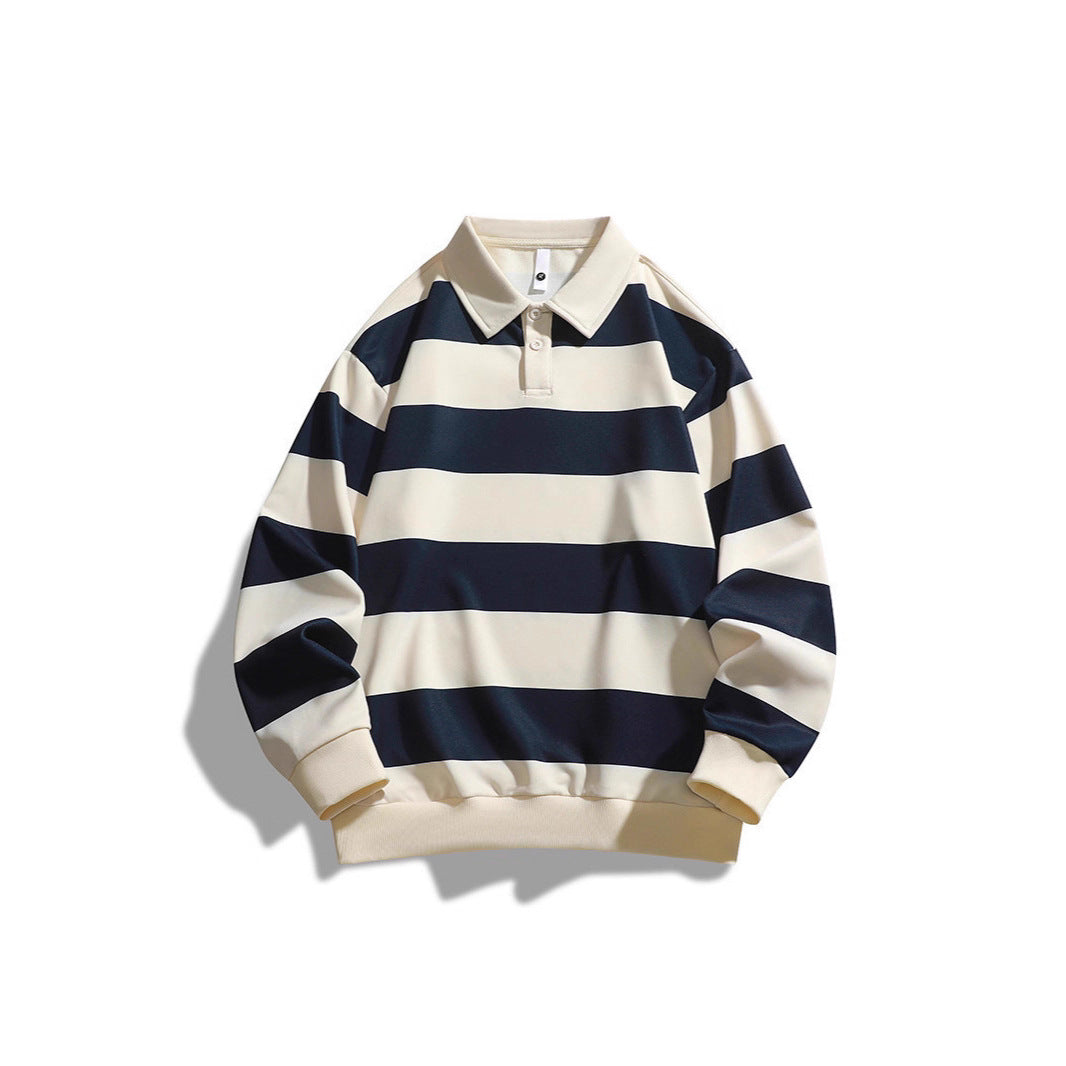 Lune London Women's Block Stripe Polo Sweatshirt