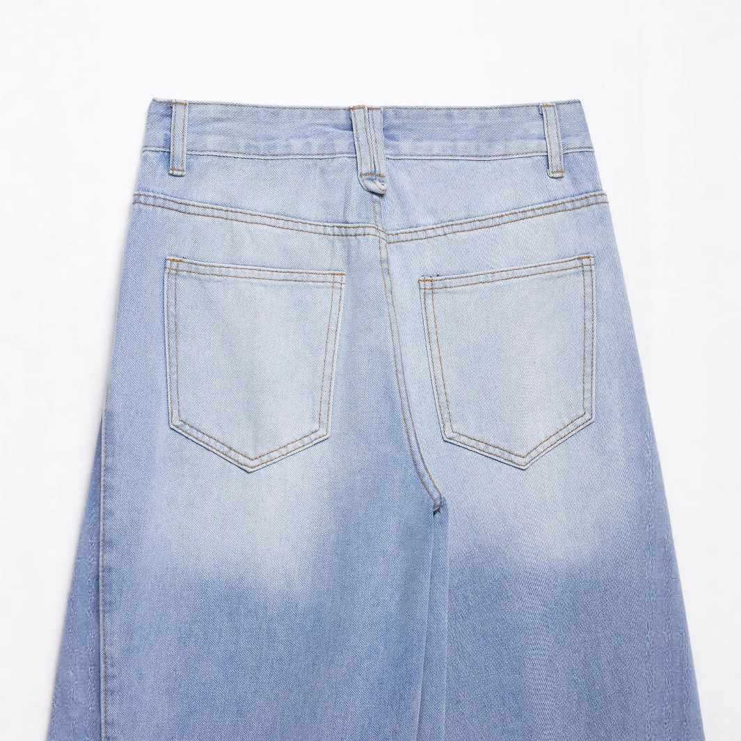 Ladies wide High-Waist Jeans Lune London