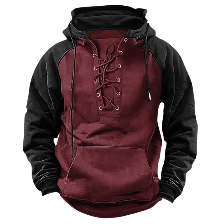 Men's hoodie with modern lace-up closure and comfortable fit Lune London