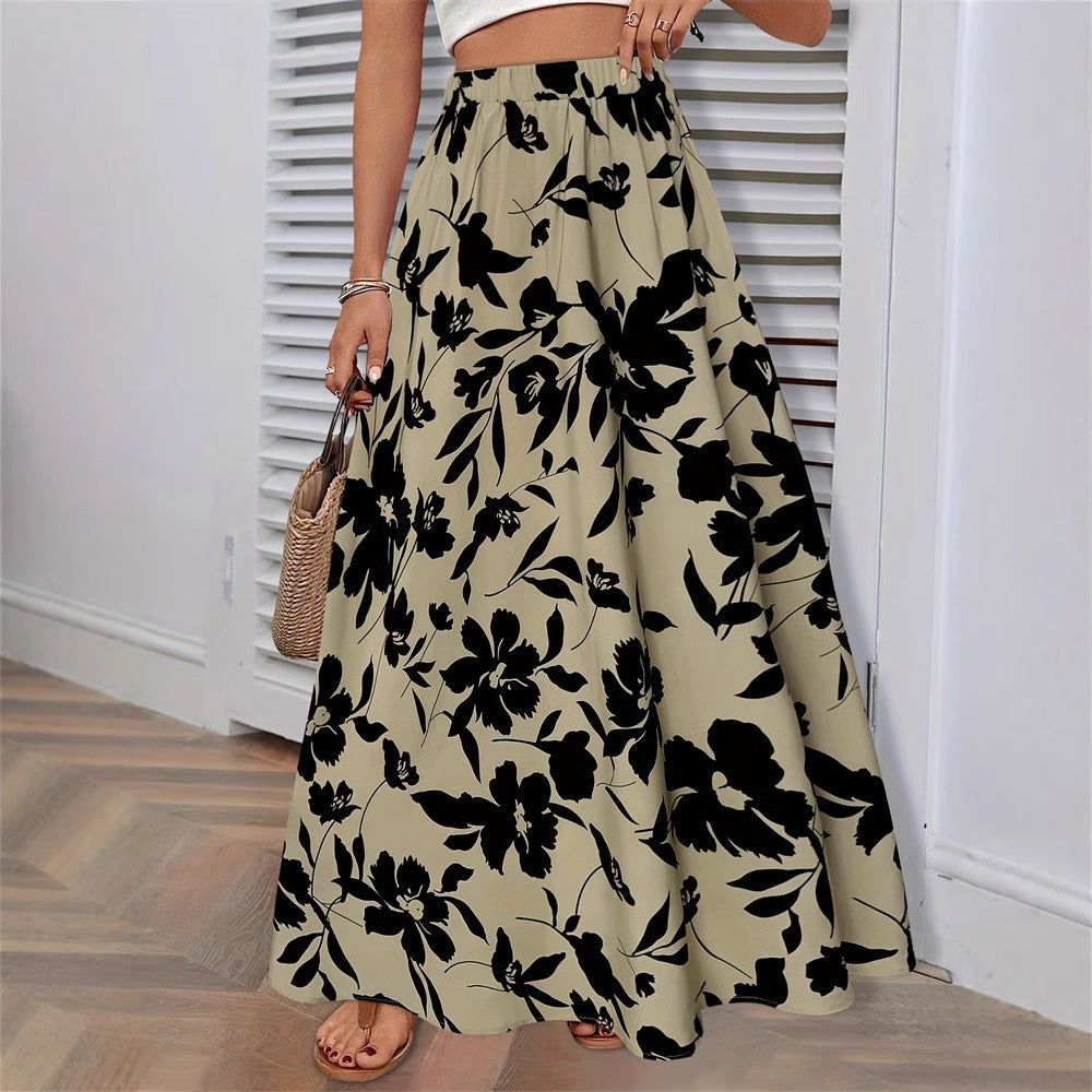Women's Maxi Skirt with Floral Pattern Lune London