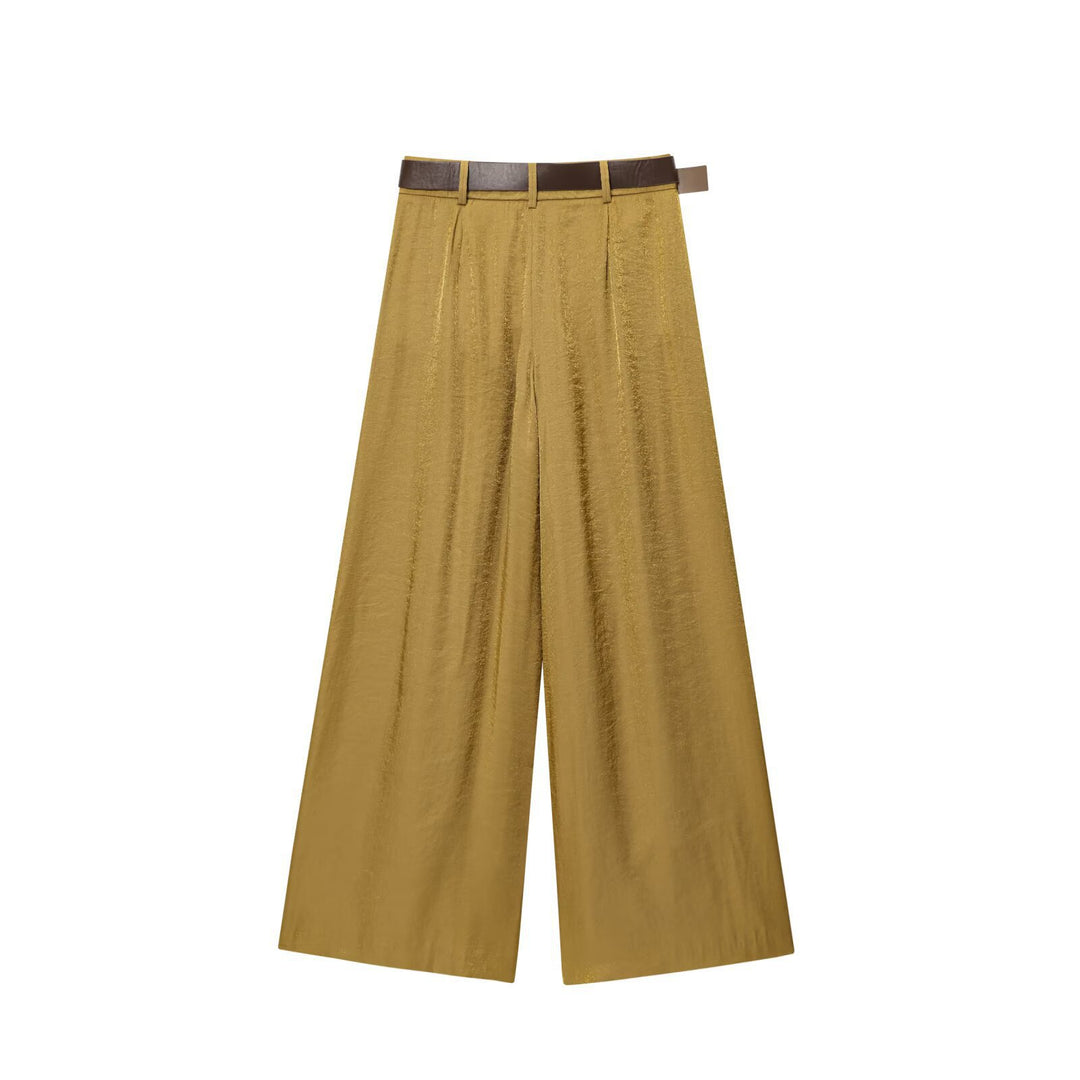 Femme pantalon large élégant Palazzo avec ceinture Lune London
