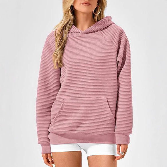 Casual hoodie for women in textured fabric Lune London