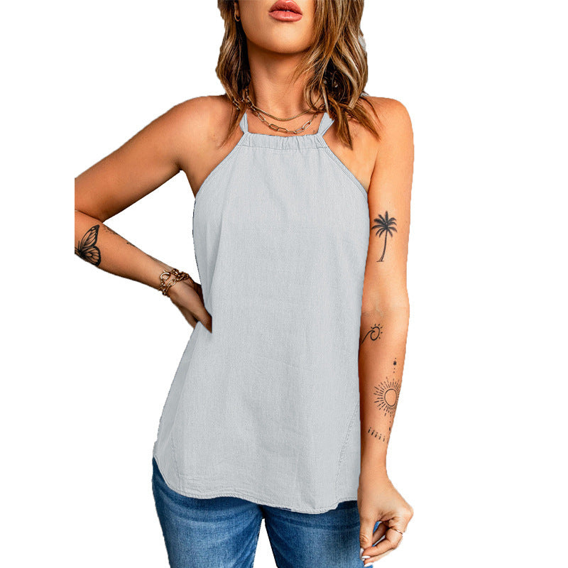 Women's lightweight summer top with spaghetti straps Lune London