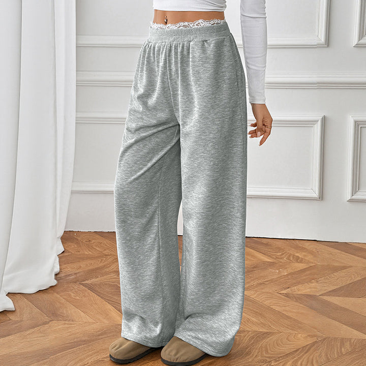 Women Comfortable and Casual Long Pants with Elastic Waist Lune London