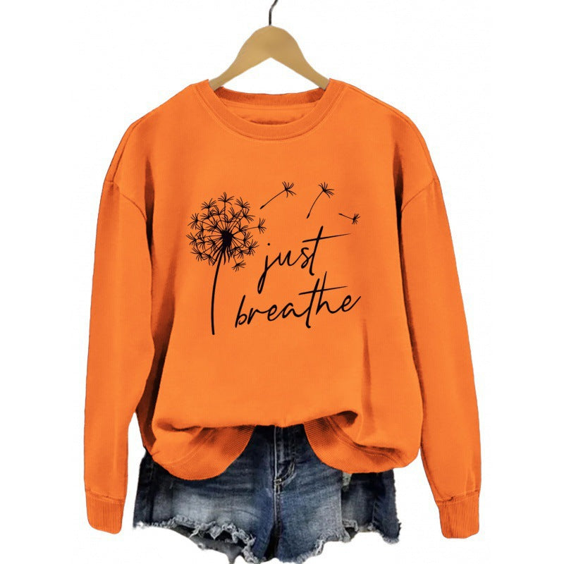 Sweat à capuche pour femmes avec motif de pissenlit inspirant Chic & Stil