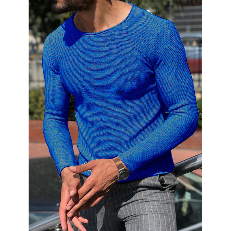 Long-sleeve T-shirt for men in textured fabric Lune London