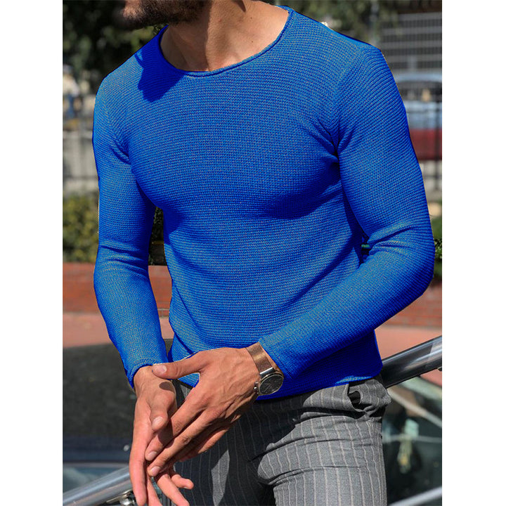 Long-sleeve T-shirt for men in textured fabric Lune London