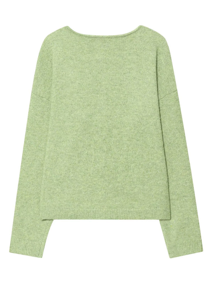 Lightweight knitted jacket for women with button neckline and relaxed fit Lune London