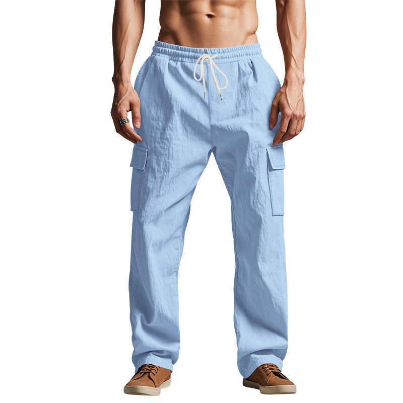 Casual cargo pants for men with elastic waistband and practical side pockets Lune London