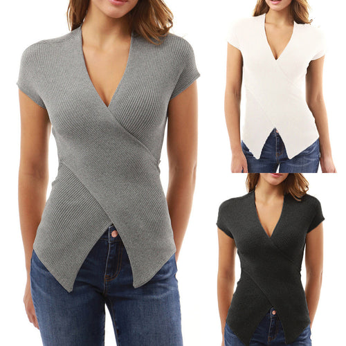 Lune London trendy V-neck top for women to tie