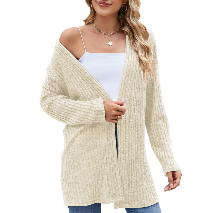 Elegant women's cardigan with an open design and fine ribbed structure Lune London