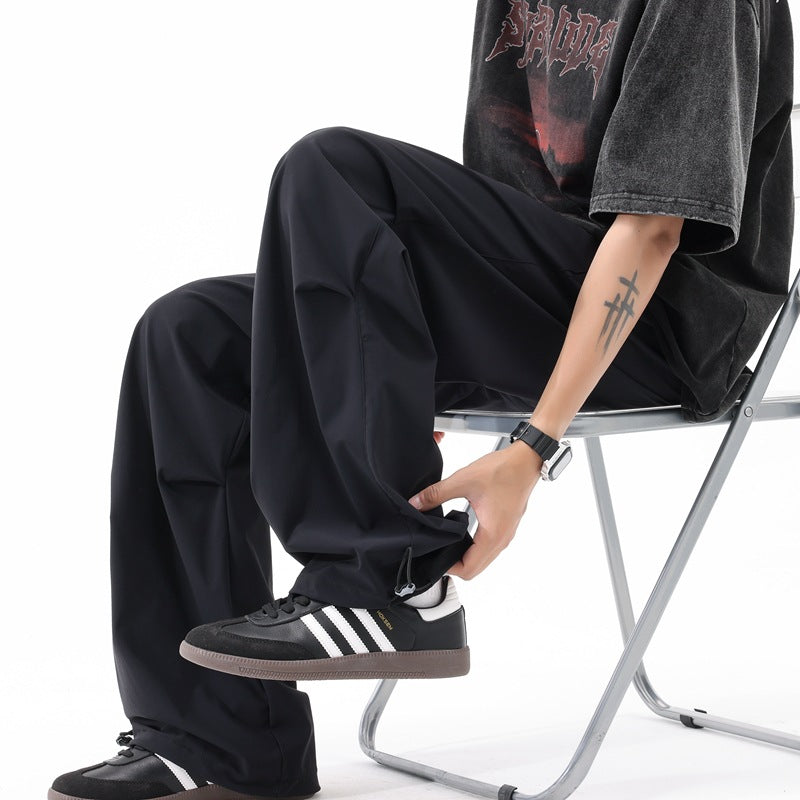 Loose sports pants for men with a remarkable draped design Lune London