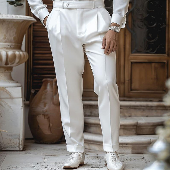 Elegant suit trousers for men with pleats and slim fit Lune London
