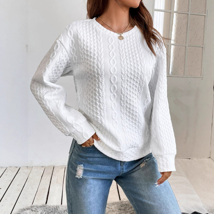 Knitted sweater for women with a textured surface and a casual fit Lune London