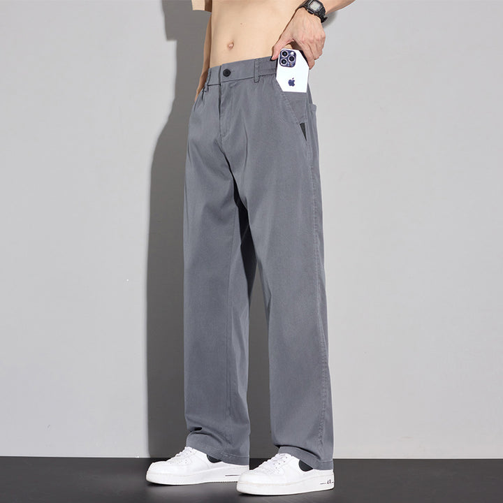 Pantalon décontracté stretch pour hommes avec poches polyvalentes et tissu respirant Lune London