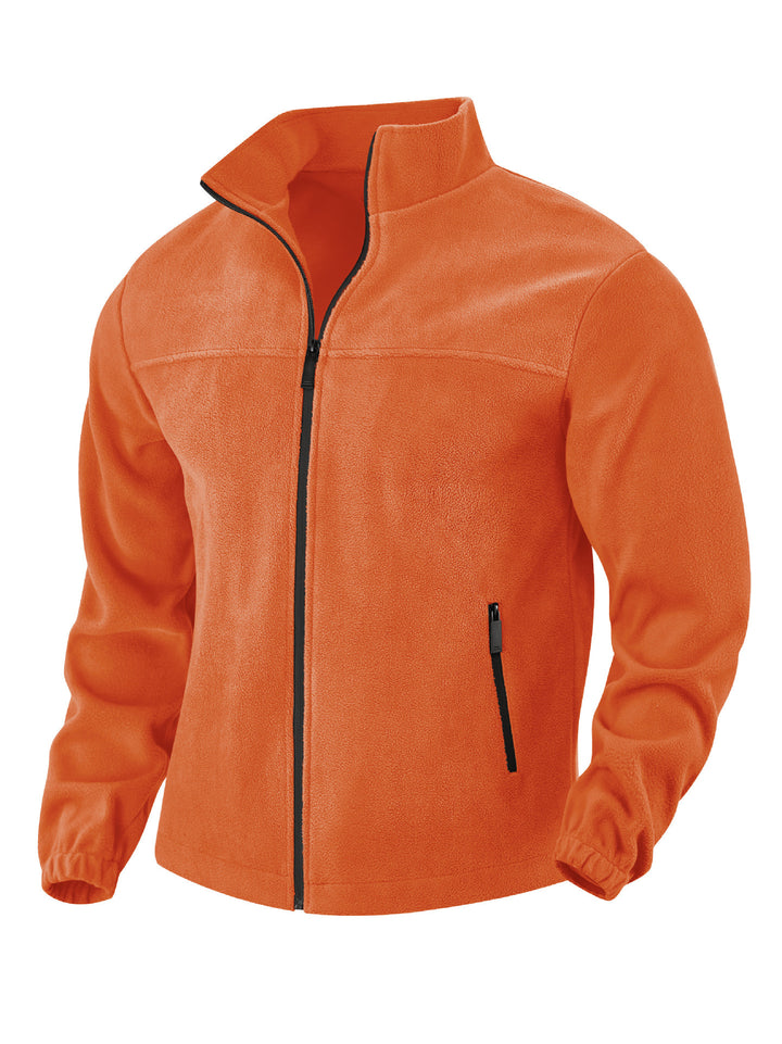 Fleece jacket for men with practical pockets and high collar Lune London