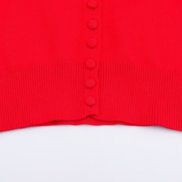 Fashion knit jacket for women with collar and elegant button placket Lune London