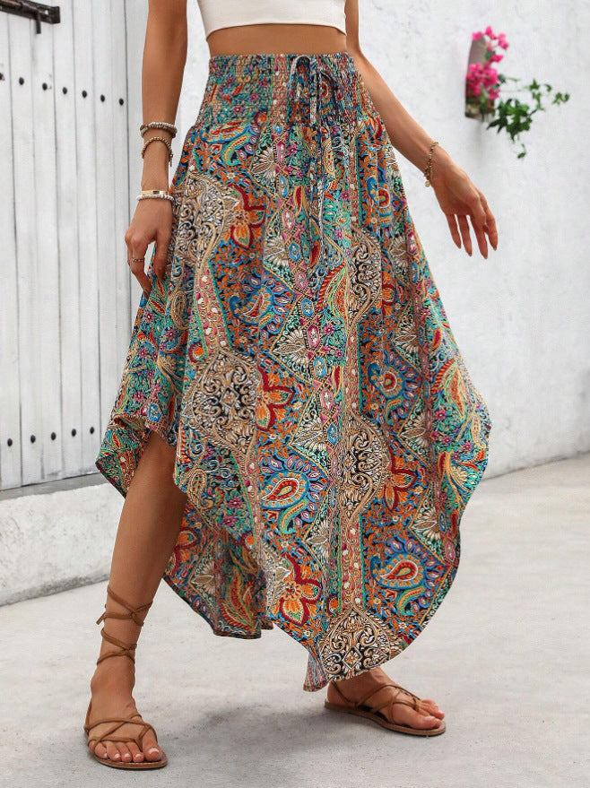 Ladies elegant maxi skirt with modern chevron pattern Lune London
