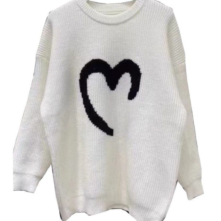 Sweat à col rond oversized pour femmes avec motif en câble texturé Chic & Stil
