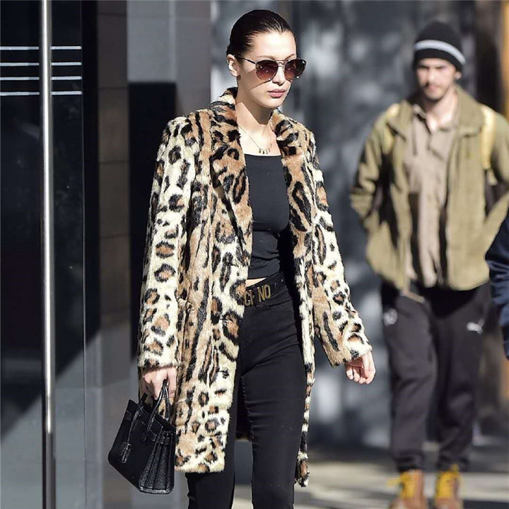 Ladies Oversized Faux Fur Coat Lune London