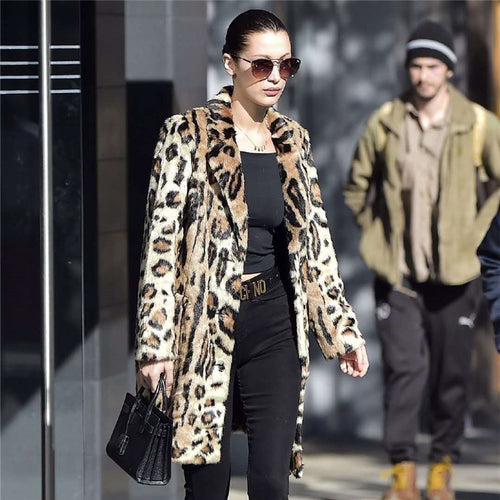 Ladies Oversized Faux Fur Coat Lune London
