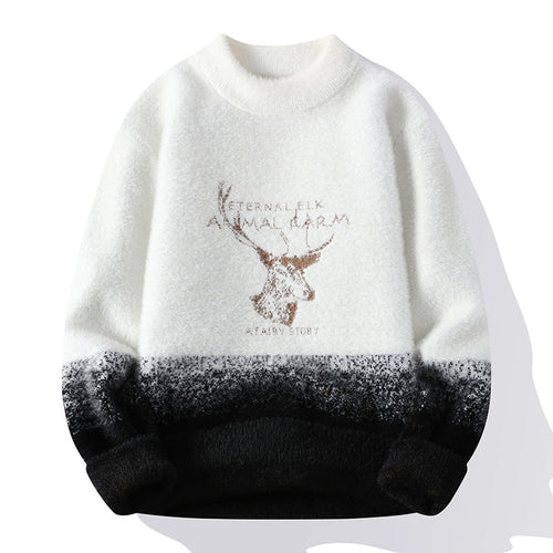 Women's Fluffy Winter Sweater with Creative Design and High Collar Lune London