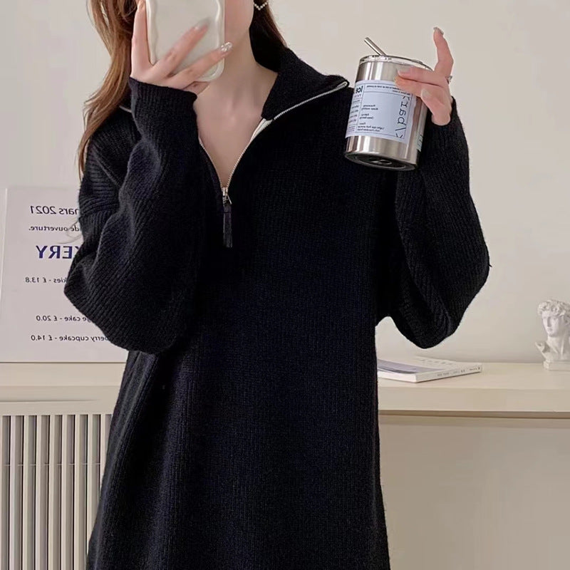Ladies Comfortable Hooded Sweatshirt with Semi-Hidden Zip Lune London