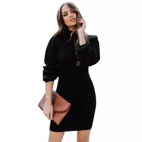 Knit dress for women with a modern ribbed design Lune London