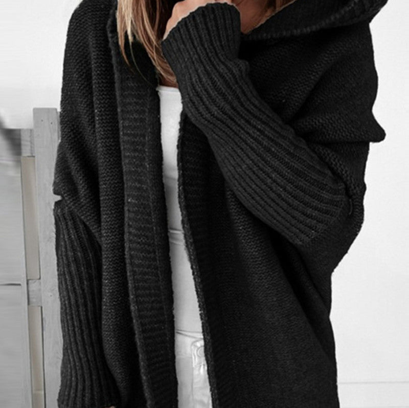 Ladies Casual Knit Sweater with Open Front and Fine Texture Chic and Style