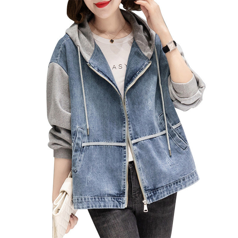 Trendy denim jacket for women with hood and casual fit Lune London