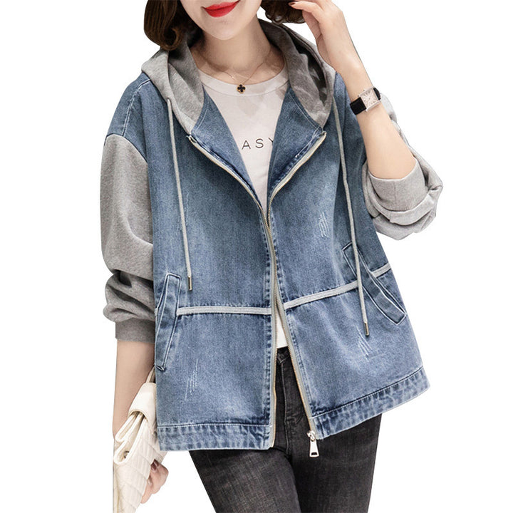 Trendy denim jacket for women with hood and casual fit Lune London