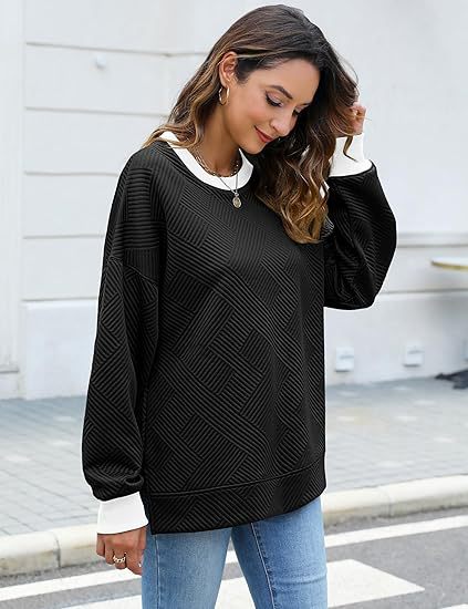 Women's Oversized Sweatshirt with Textured Design Moon London