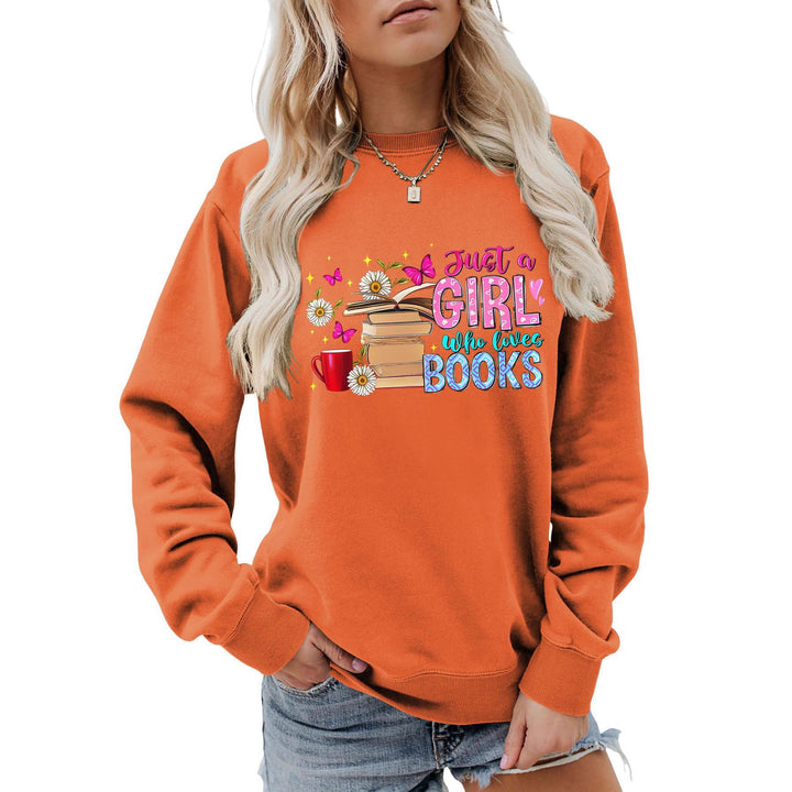Sweat-shirt féminin avec motif de livre accrocheur et coupe décontractée Chic & Stil