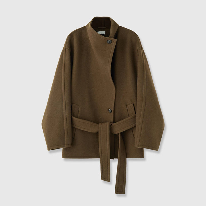 Manteau élégant pour femmes en taille surdimensionnée avec ceinture à nouer Chic & Stil