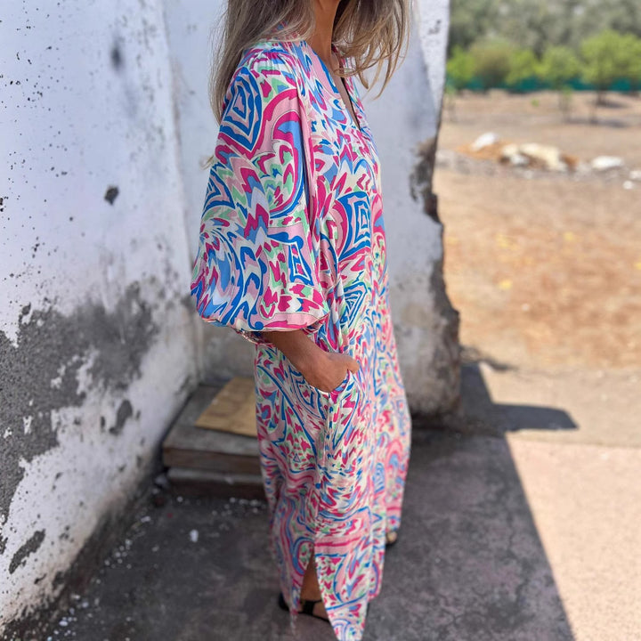 Chic and Stylish Women's Vibrant Printed Maxi Dress