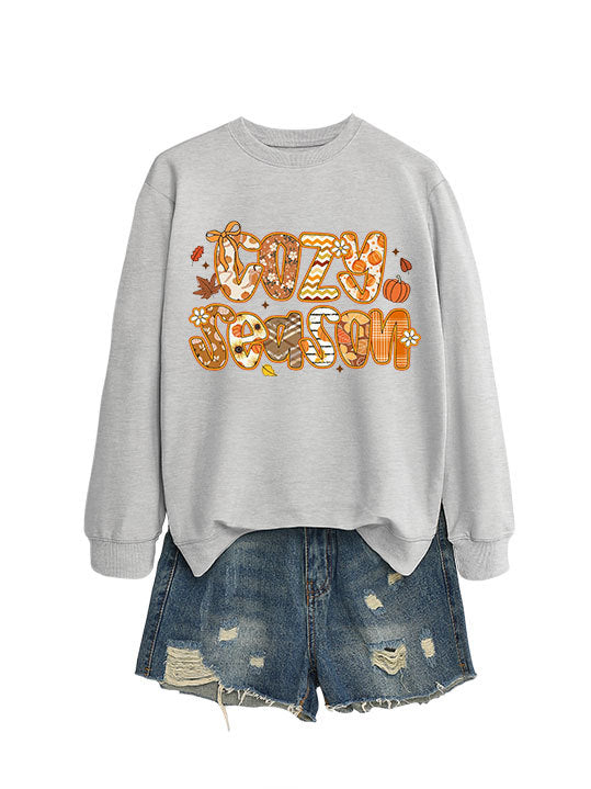 Sweatshirt féminin avec design automnal créatif et coupe décontractée Chic & Stil