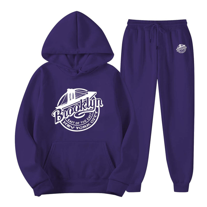Women's leisure sweat suit with stylish Brooklyn print Chic & Stil