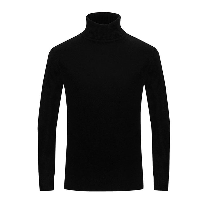 Men's Elegant Roll Neck Sweater in Fine Wool Lune London