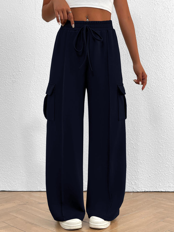 Cargo pants for women with a relaxed fit, elastic waist, and practical pockets Lune London